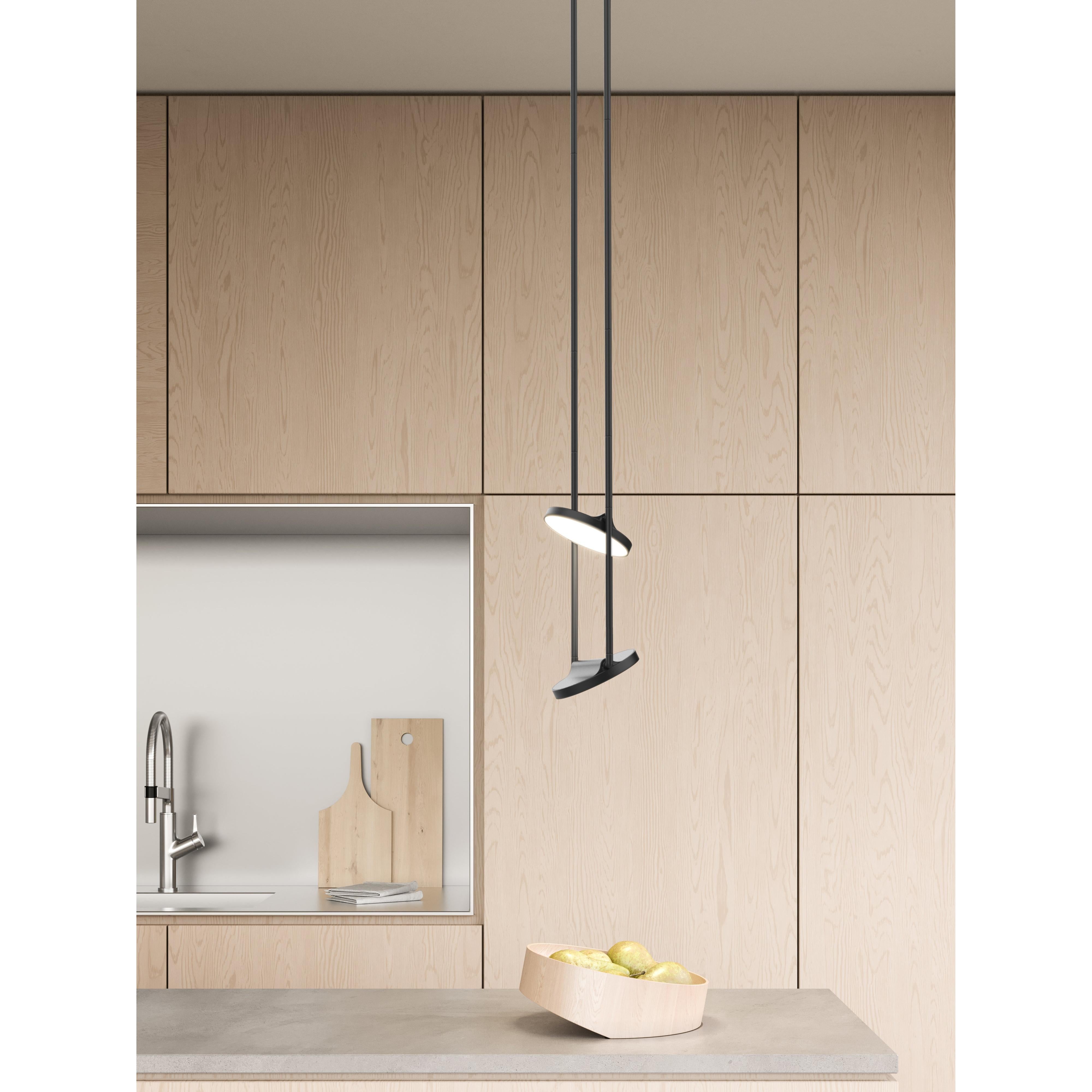 Novel 8-in Black LED Pendant
