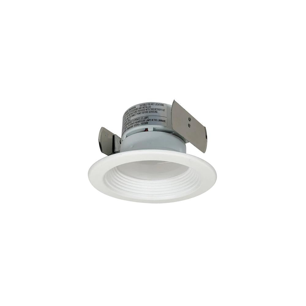 Nora Lighting NOX-43240WW 4 Onyx LED Retrofit Baffle, 650lm 10.5W, 4000K, White finish