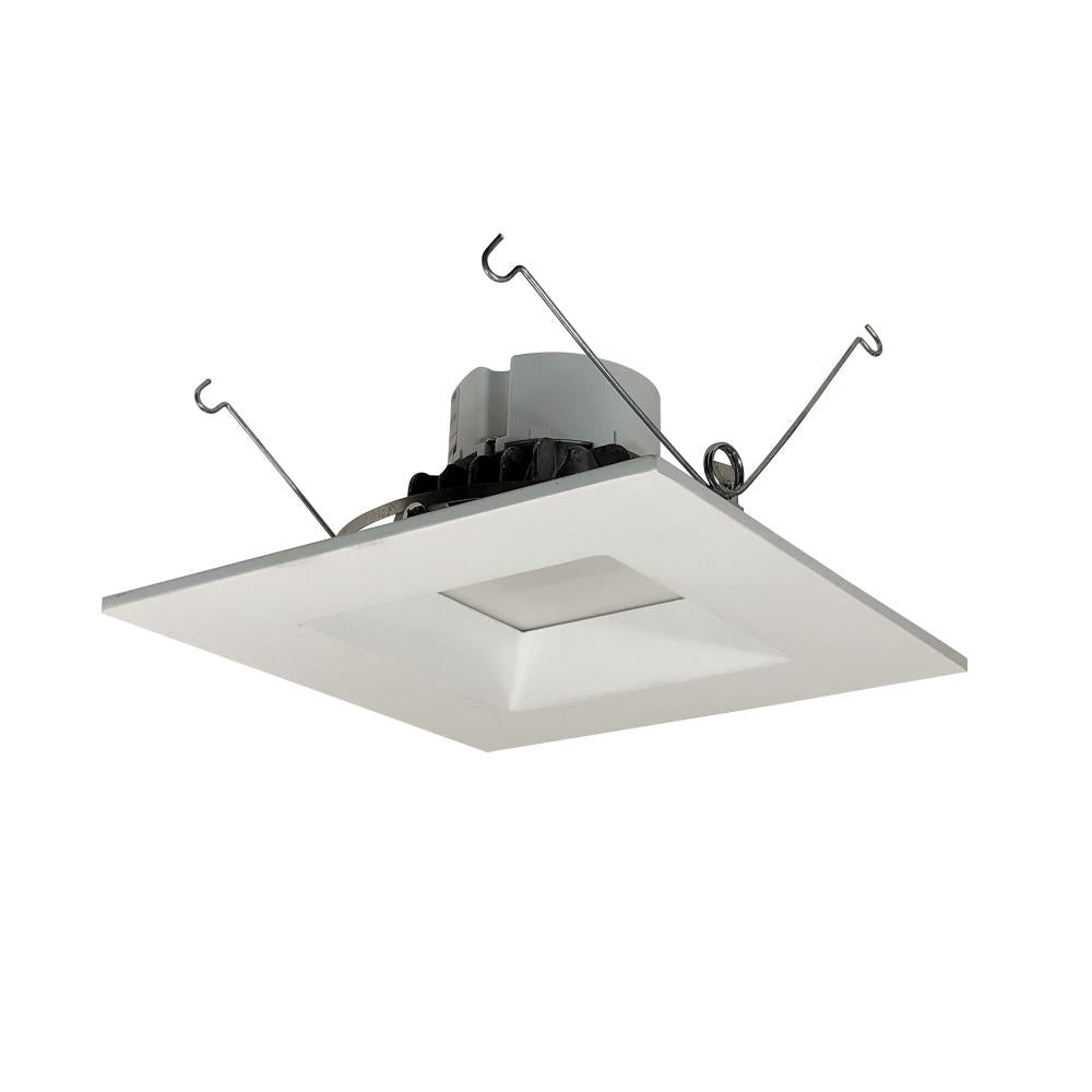 Nora Lighting NOX-63627WW 6 Onyx Square LED Retrofit Reflector, 750lm 12W, 2700K, White finish