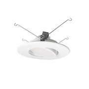 Nora NOXAC-56RGTWWW 5 inch/6 inch AC Onyx Round Adjustable LED Retrofit, 1050lm / 14.5W, Selectable CCT, White Finish