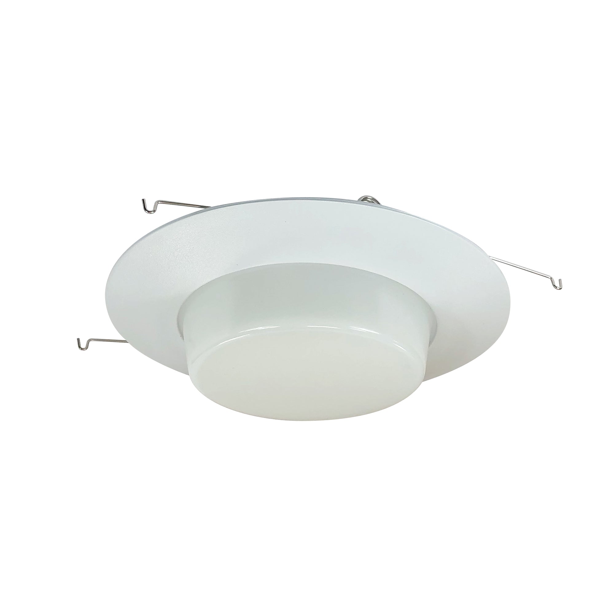 Nora Lighting NP-24 - Recessed - 6 Inch Drop Opal Lens w/ Plastic Trim, White