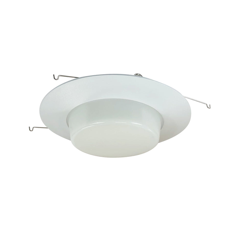 Nora NP-24 6 inch Drop Opal Lens w/ Plastic Trim, White