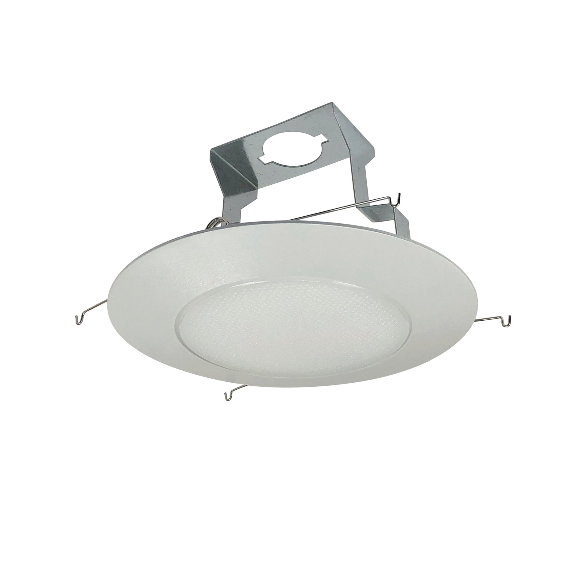 Nora NP-322 6 inch Albalite Lens w/ Plastic Trim & Bracket, White