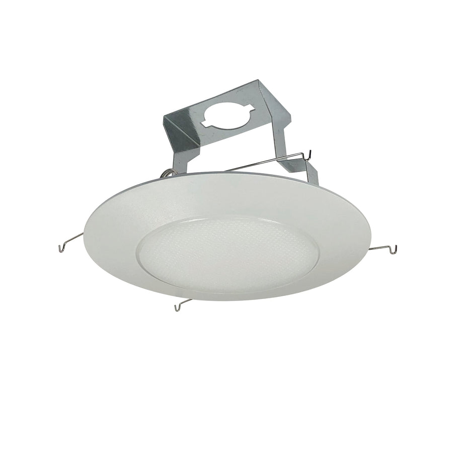 Nora NP-322 6 inch Albalite Lens w/ Plastic Trim & Bracket, White