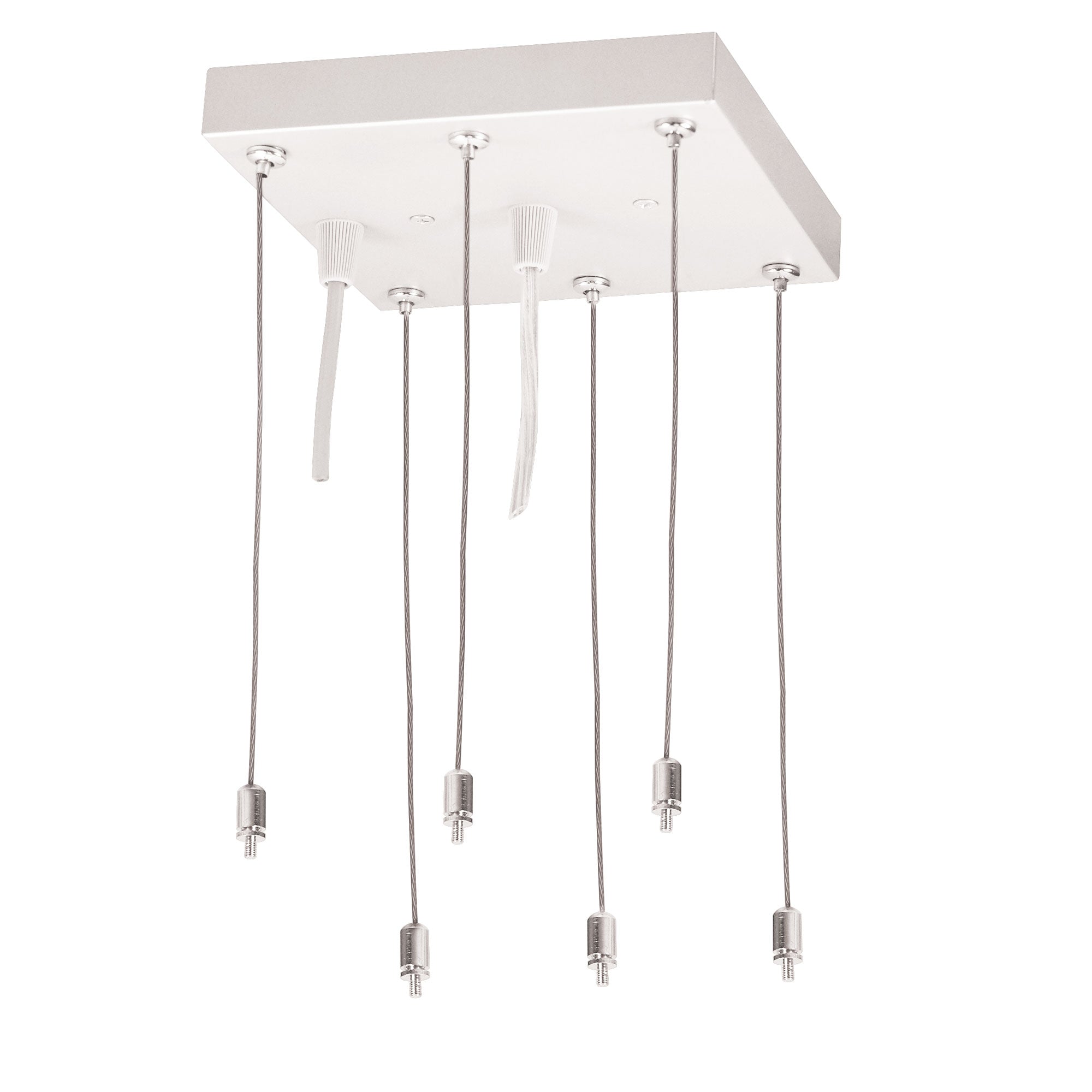 Nora NPDBL-PKW Pendant Mounting Kit with Canopy for LED Back-Lit Panels, White Finish