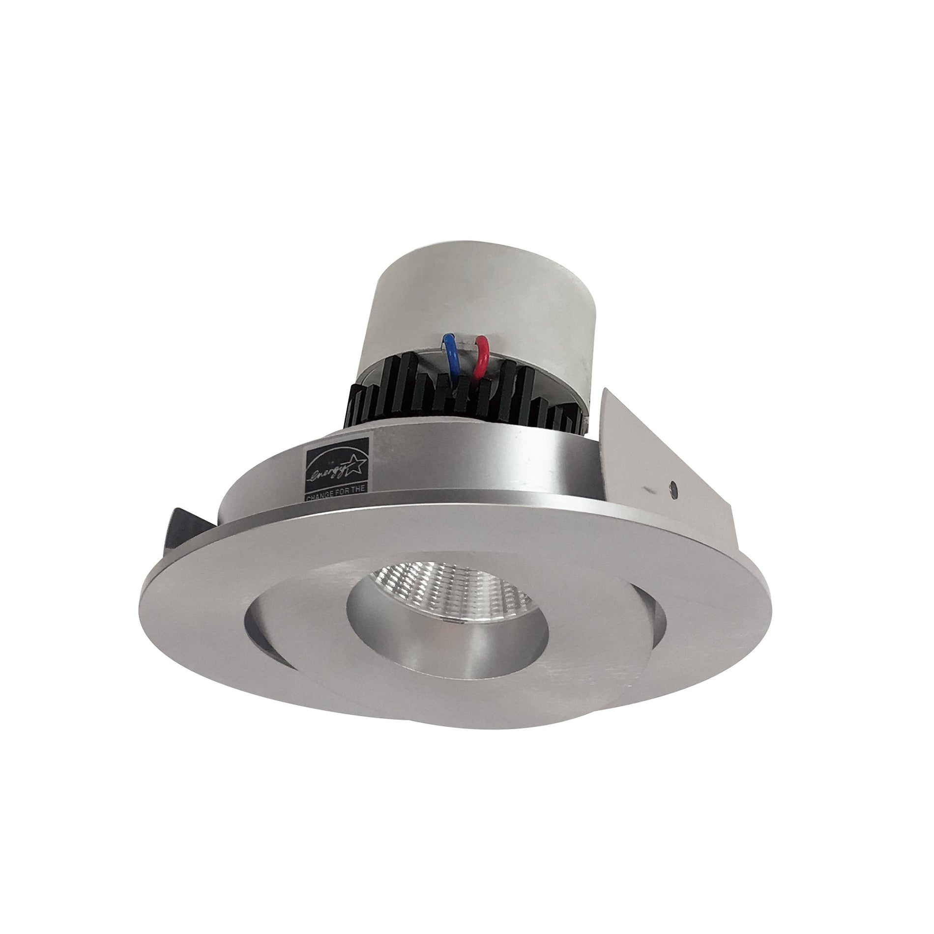 Nora NPR-4RG40XNN 4 inch Pearl LED Round Adjustable Gimbal Retrofit, 1000lm / 12W, 4000K, Natural Metal Finish