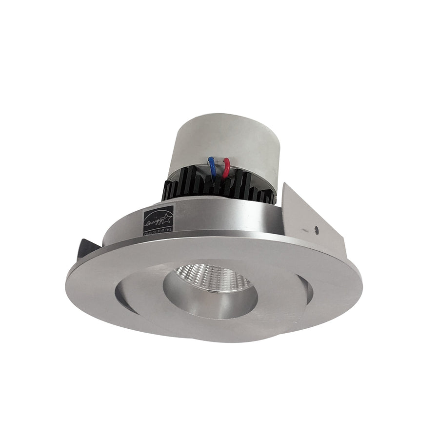 Nora NPR-4RG40XNN 4 inch Pearl LED Round Adjustable Gimbal Retrofit, 1000lm / 12W, 4000K, Natural Metal Finish