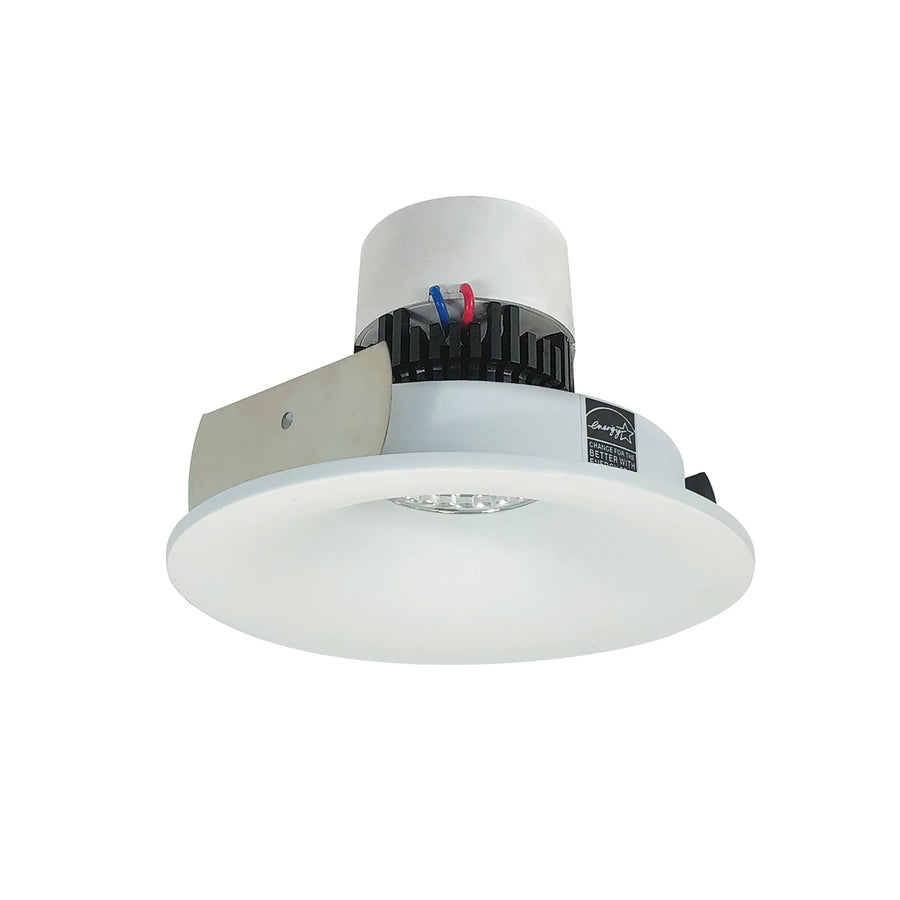 Nora NPR-4RNB30XMPW 4 inch Pearl LED Round Bullnose Retrofit, 1000lm / 12W, 3000K, Matte Powder White Finish