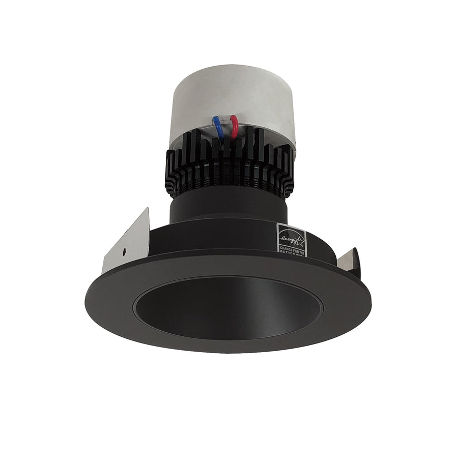 Nora NPR-4RNDC40XBB 4 inch Pearl LED Round Retrofit Reflector, 1000lm / 12W, 4000K, Black Reflector / Black Flange