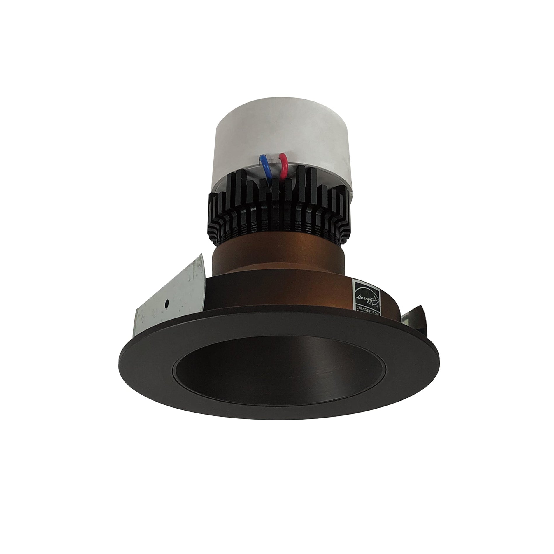 Nora NPR-4RNDCCDXBZ 4 inch Pearl LED Round Retrofit Reflector, 800lm / 12W, Comfort Dim, Bronze Reflector / Bronze Flange
