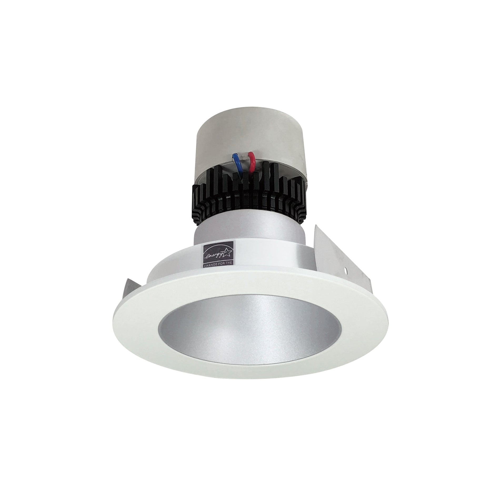 Nora NPR-4RNDC30XHW 4 inch Pearl LED Round Retrofit Reflector, 1000lm / 12W, 3000K, Haze Reflector / White Flange