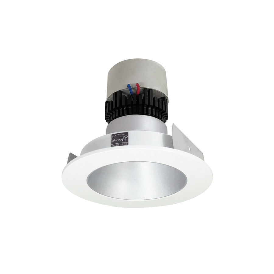 Nora NPR-4RNDC40XHZMPW 4 inch Pearl LED Round Retrofit Reflector, 1000lm / 12W, 4000K, Haze Reflector / Matte Powder White Flange