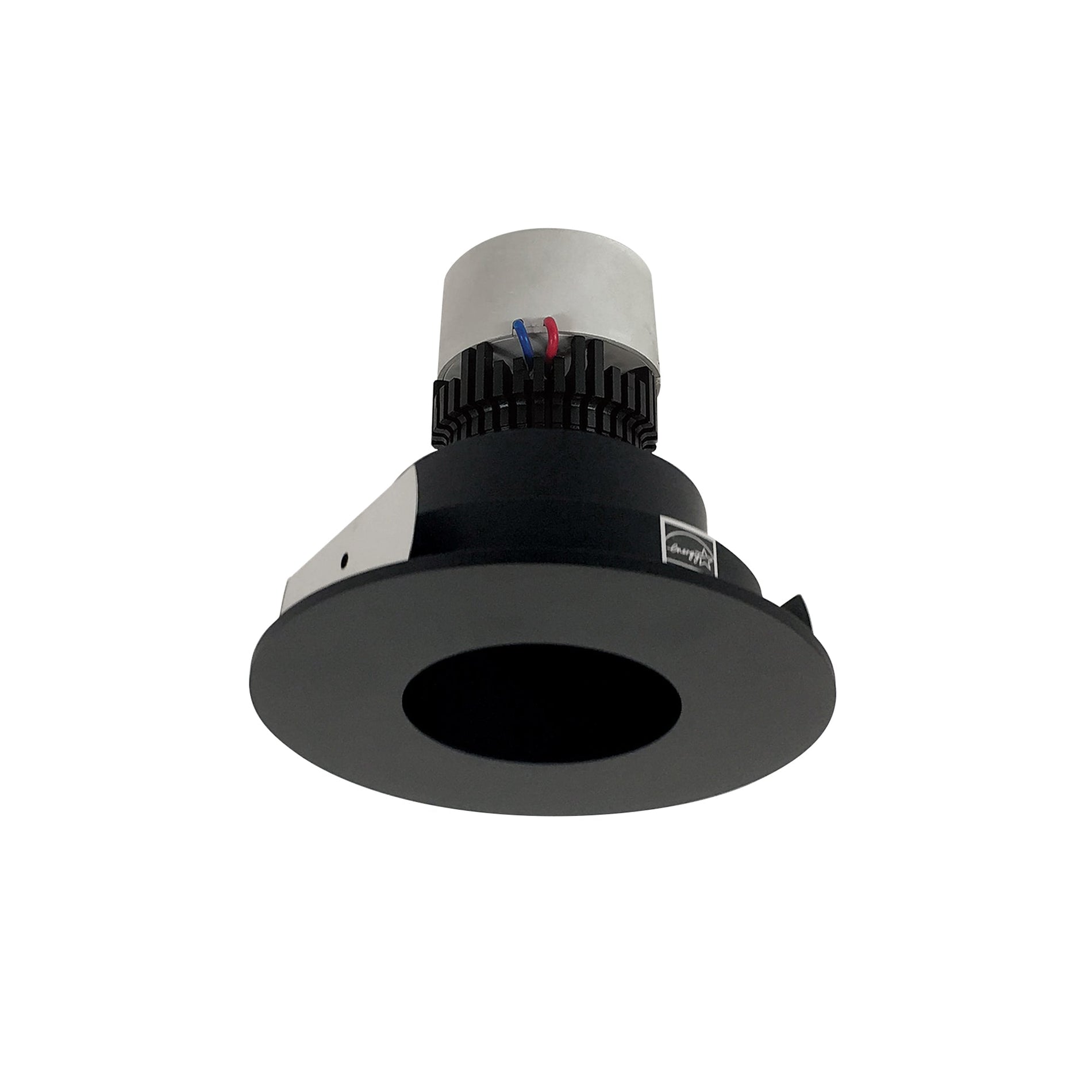 Nora NPR-4RPH30XBB 4 inch Pearl LED Round Pinhole Retrofit, 1000lm / 12W, 3000K, Black Pinhole / Black Flange