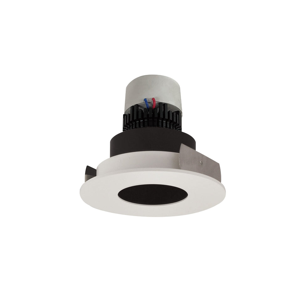 Nora NPR-4RPH40XBMPW 4 inch Pearl LED Round Pinhole Retrofit, 1000lm / 12W, 4000K, Black Pinhole / Matte Powder White Flange