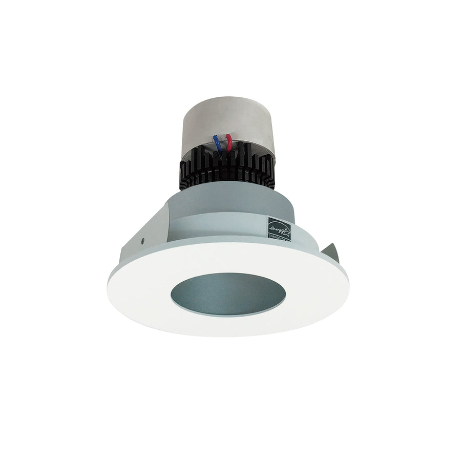 Nora NPR-4RPH40XHZMPW 4 inch Pearl LED Round Pinhole Retrofit, 1000lm / 12W, 4000K, Haze Pinhole / Matte Powder White Flange