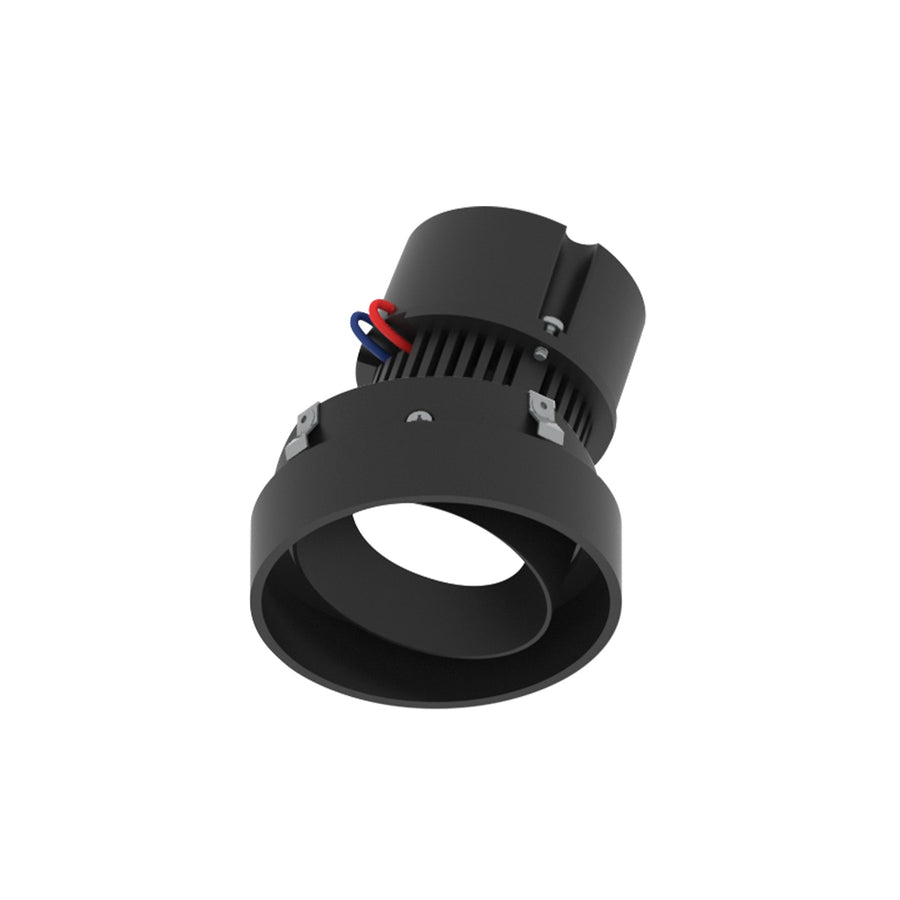 4" Pearl 120V LED Round Trimless Adjustable Retrofit, 1250lm / 10W, 3000K, Black Adjustable / Black Reflector