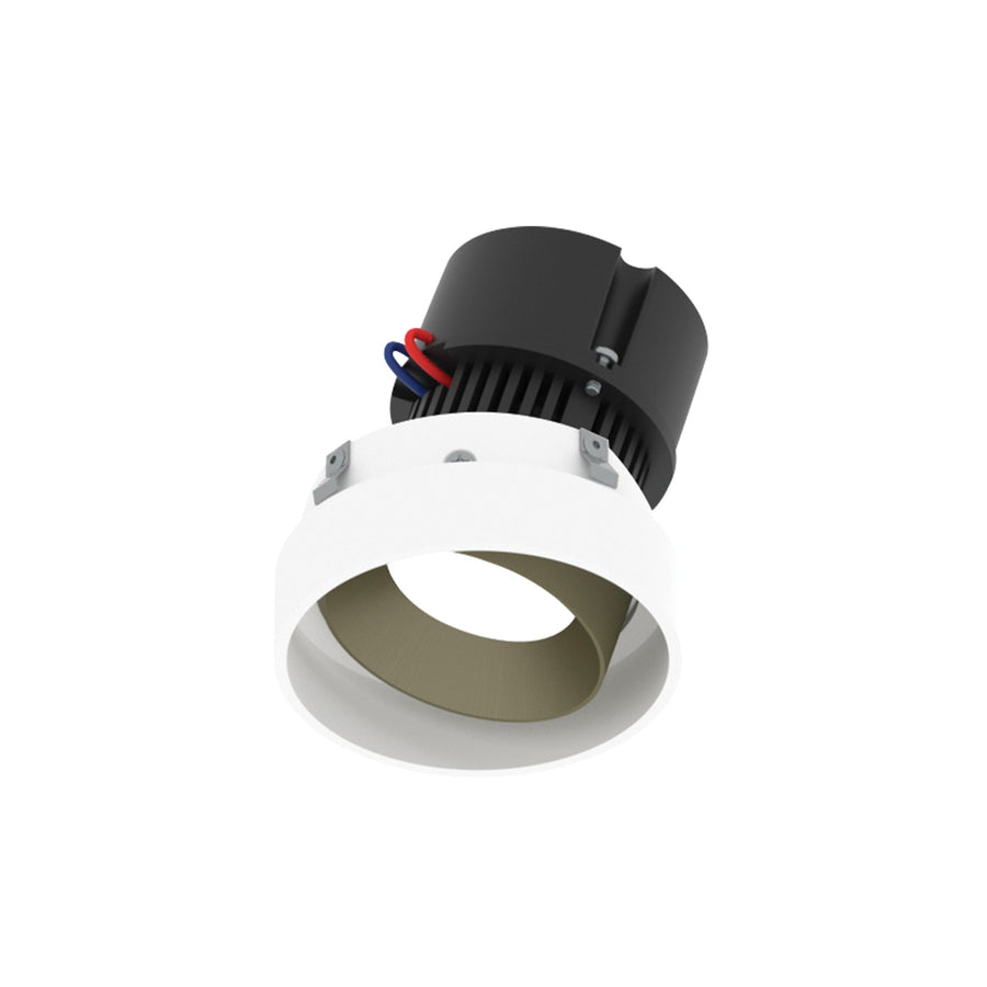 4" Pearl 120V LED Round Trimless Adjustable Retrofit, 1250lm / 10W, 4000K, Champagne Haze Adjustable / Bright White Reflector