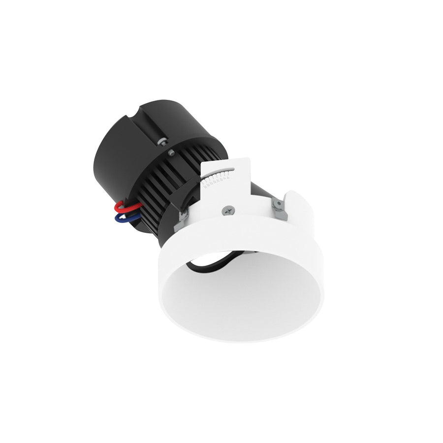 4" Pearl 120V LED Round Trimless Adjustable Slot Retrofit, 1050lm / 10W, 3000K, Bright White Finish