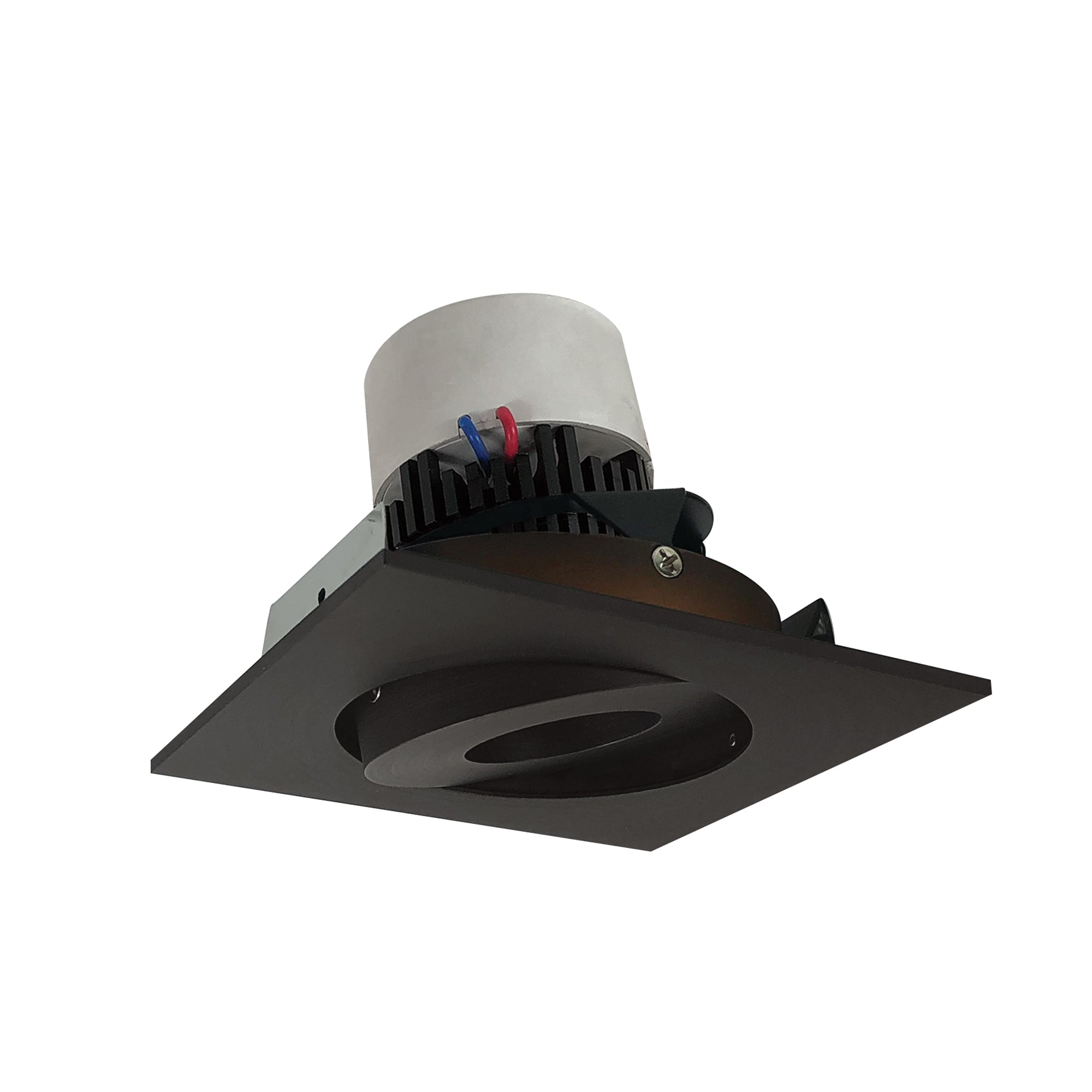 Nora NPR-4SG30XBZ 4 inch Pearl LED Square Adjustable Gimbal Retrofit, 1000lm / 12W, 3000K, Bronze Finish