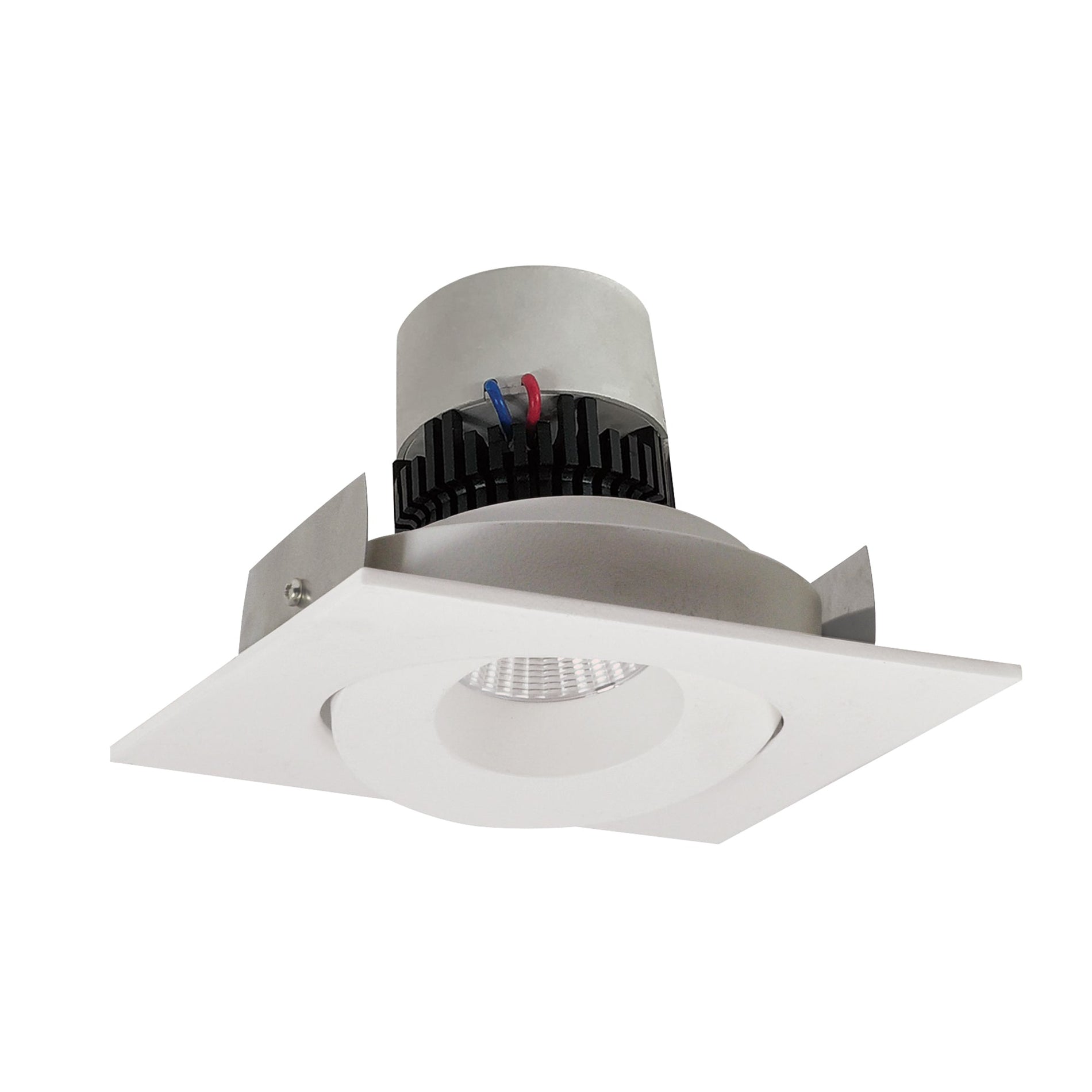 Nora NPR-4SG27XWW 4 inch Pearl LED Square Adjustable Gimbal Retrofit, 1000lm / 12W, 2700K, White Finish