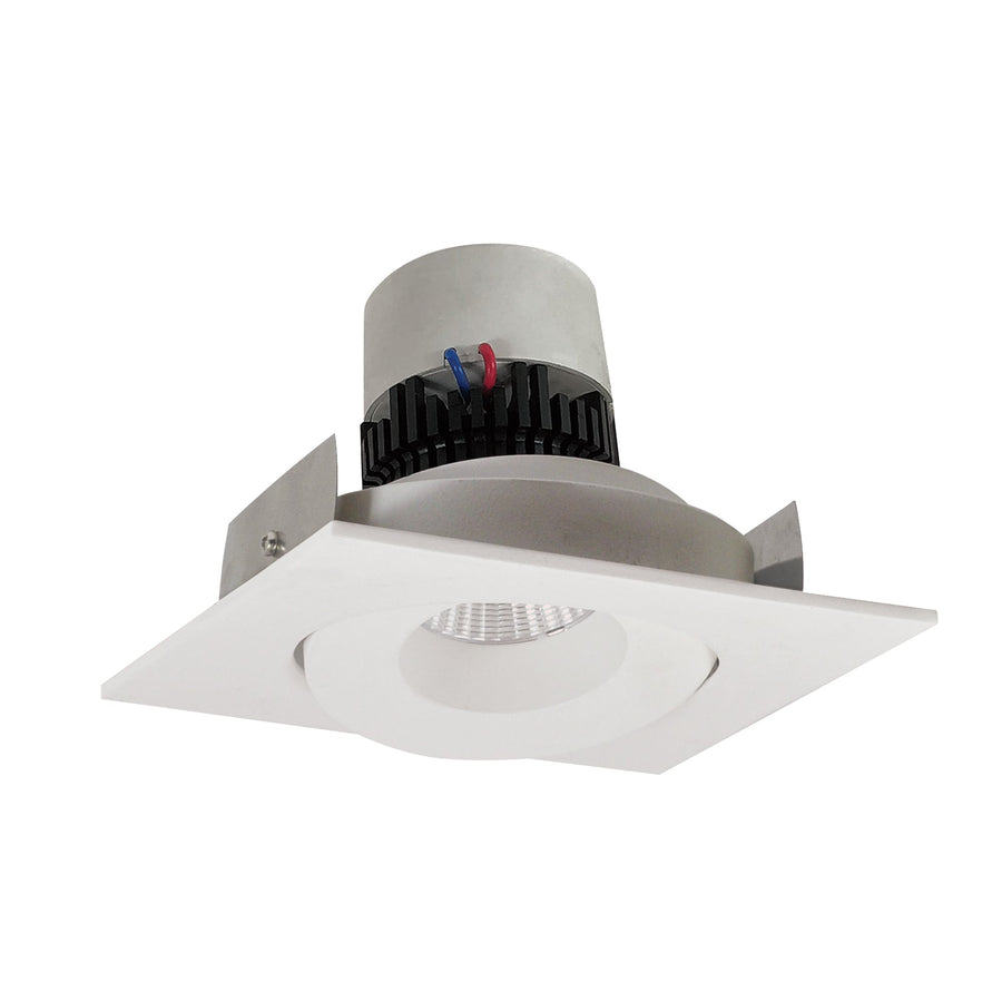 Nora NPR-4SG40XWW 4 inch Pearl LED Square Adjustable Gimbal Retrofit, 1000lm / 12W, 4000K, White Finish