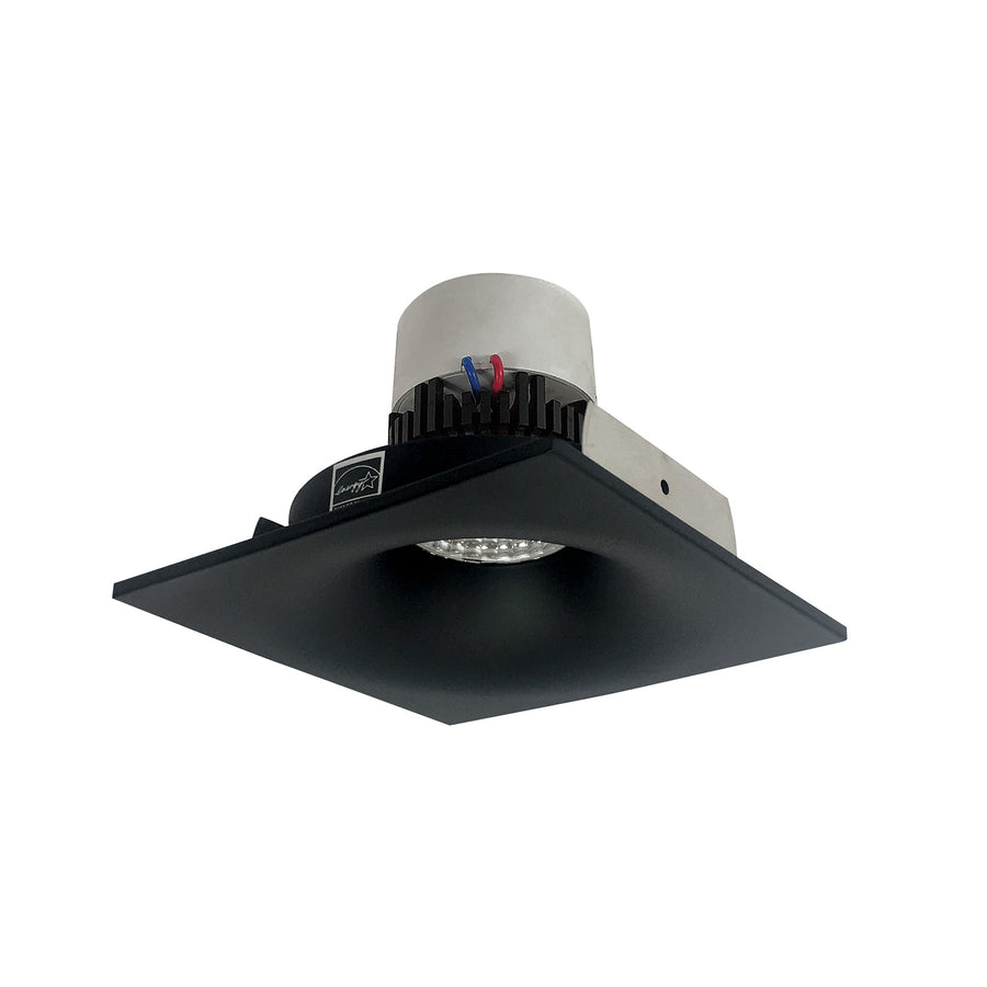 Nora NPR-4SNB27XBB 4 inch Pearl LED Square Bullnose Retrofit, 1000lm / 12W, 2700K, Black Finish
