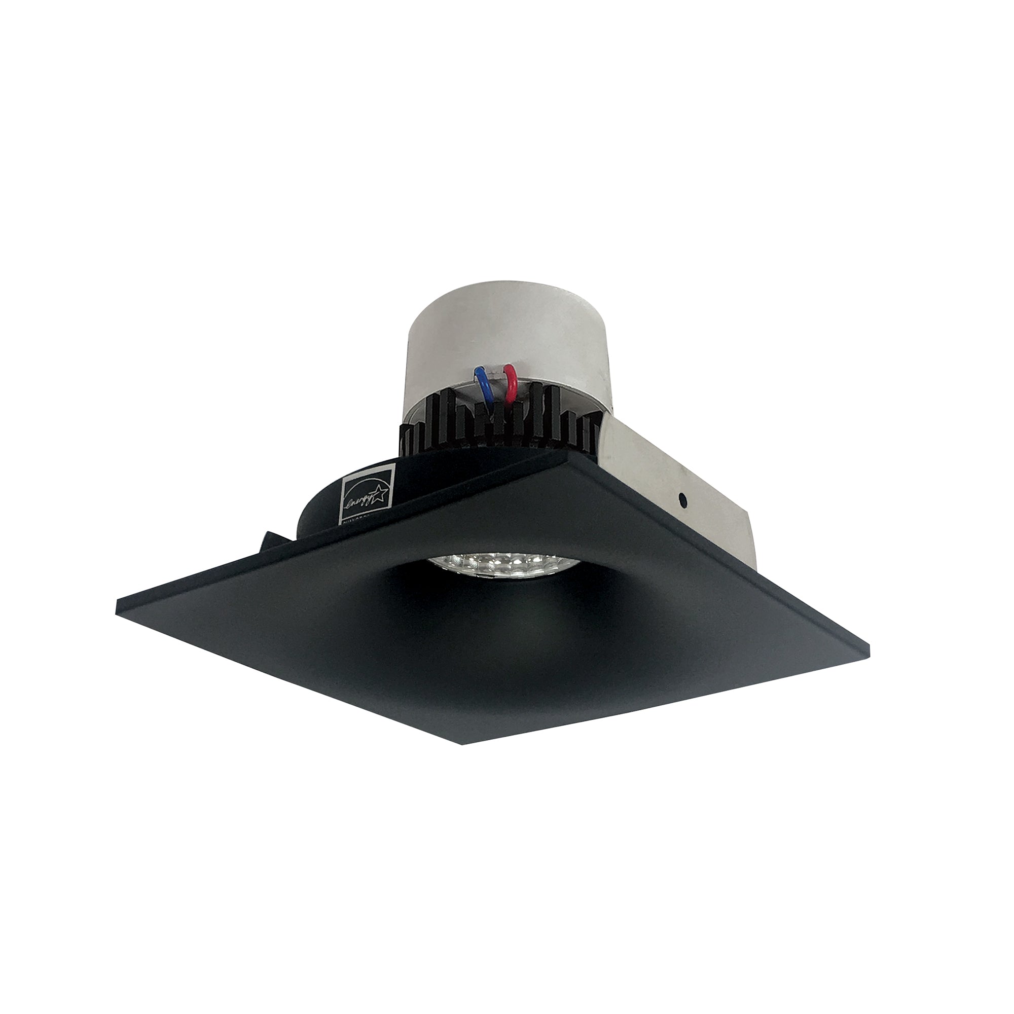 Nora NPR-4SNB40XBB 4 inch Pearl LED Square Bullnose Retrofit, 1000lm / 12W, 4000K, Black Finish