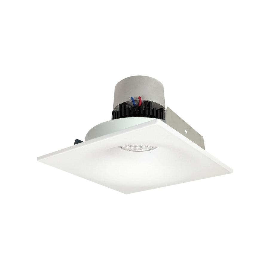 Nora NPR-4SNB40XMPW 4 inch Pearl LED Square Bullnose Retrofit, 1000lm / 12W, 4000K, Matte Powder White Finish
