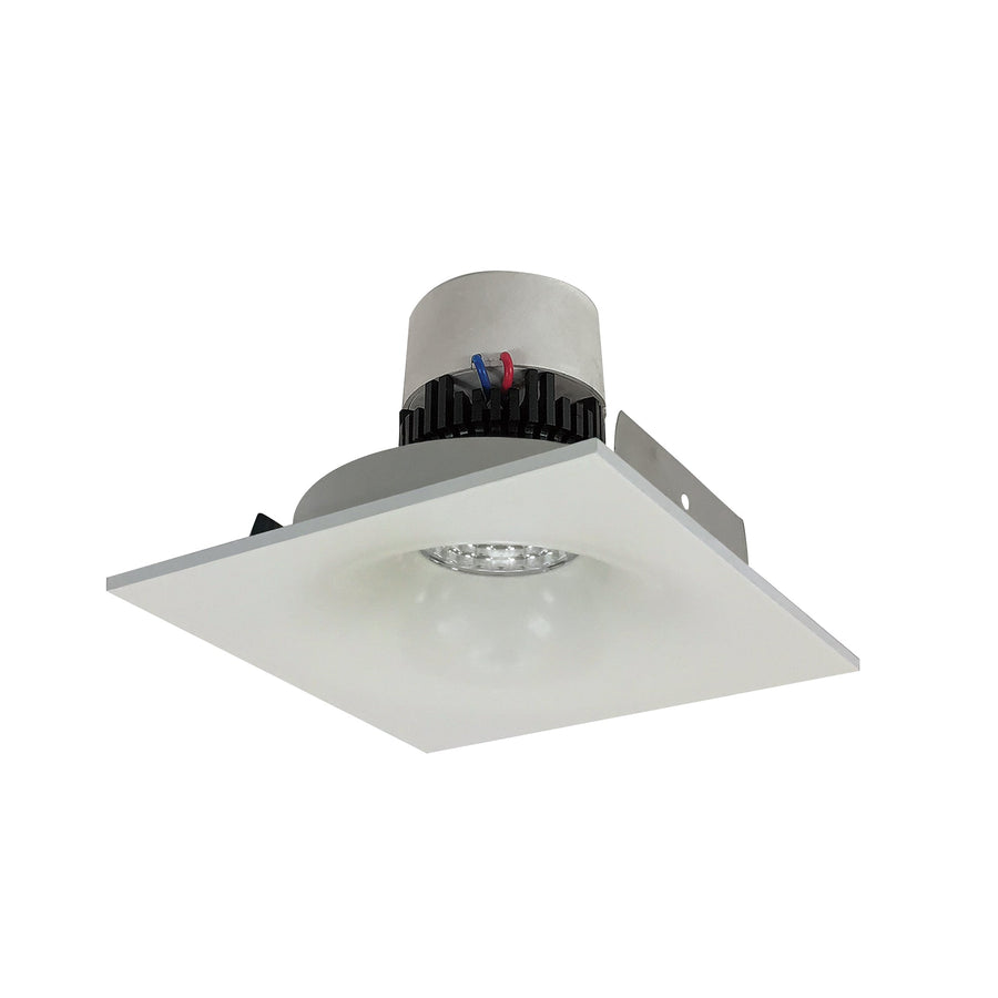 Nora NPR-4SNB35XWW 4 inch Pearl LED Square Bullnose Retrofit, 1000lm / 12W, 3500K, White Finish