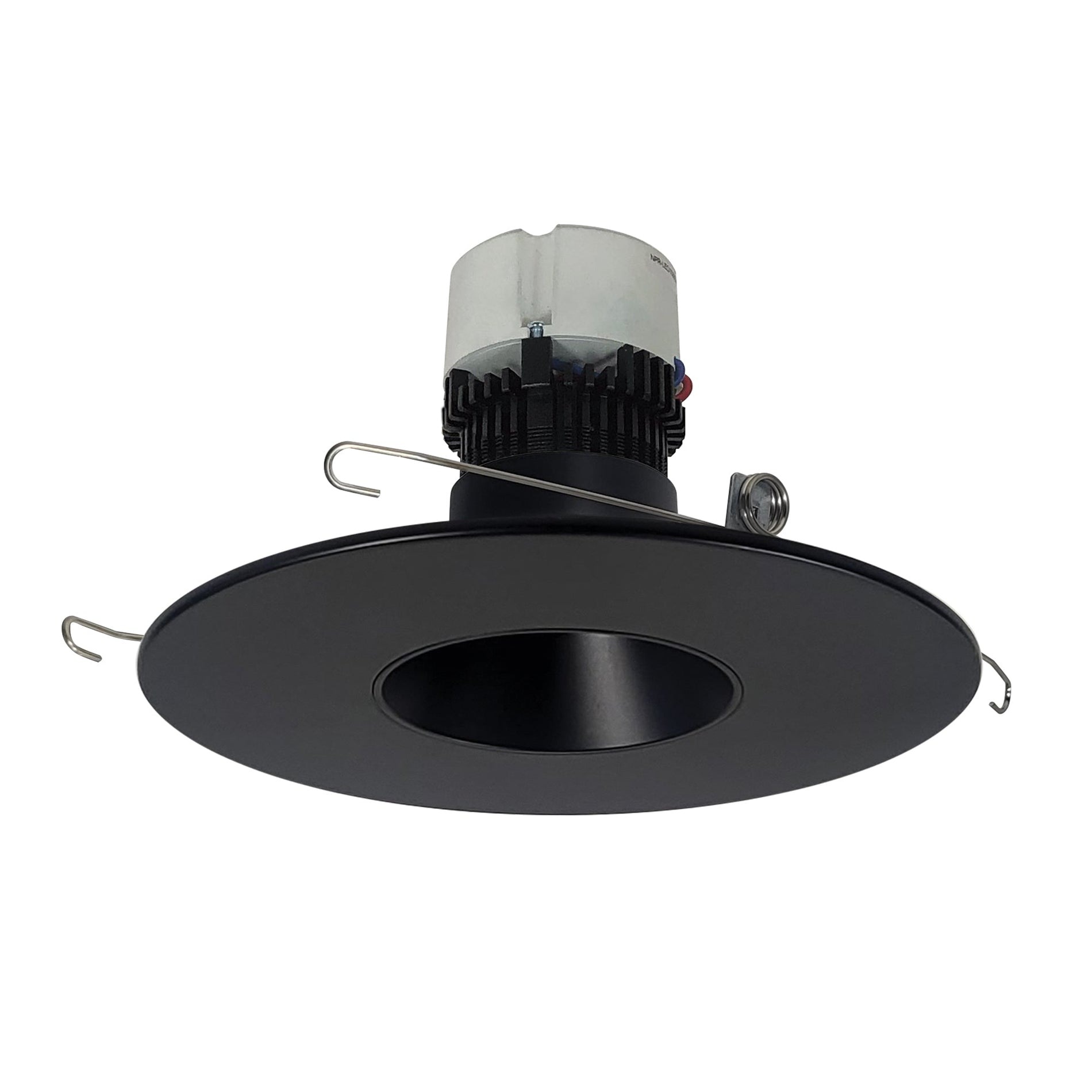 Nora NPR-56RNDCCDXBB 5 inch/6 inch Pearl LED Round Retrofit Reflector, 800lm / 12W, Comfort Dim, Black Reflector / Black Flange