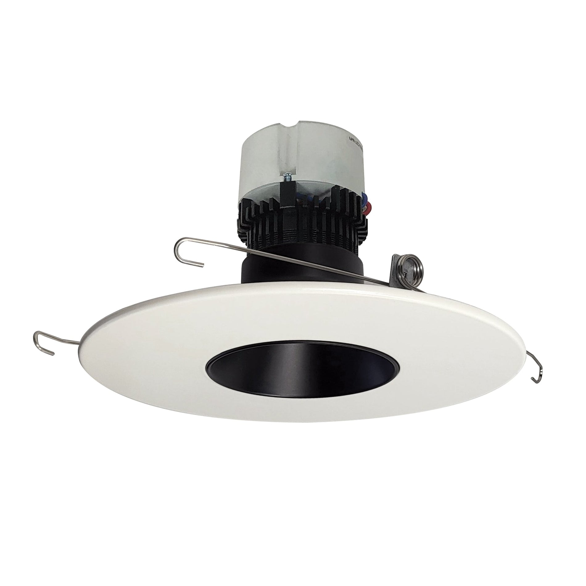 Nora NPR-56RNDC27XBW 5 inch/6 inch Pearl LED Round Retrofit Reflector, 1200lm / 12W, 2700K, Black Reflector / White Flange