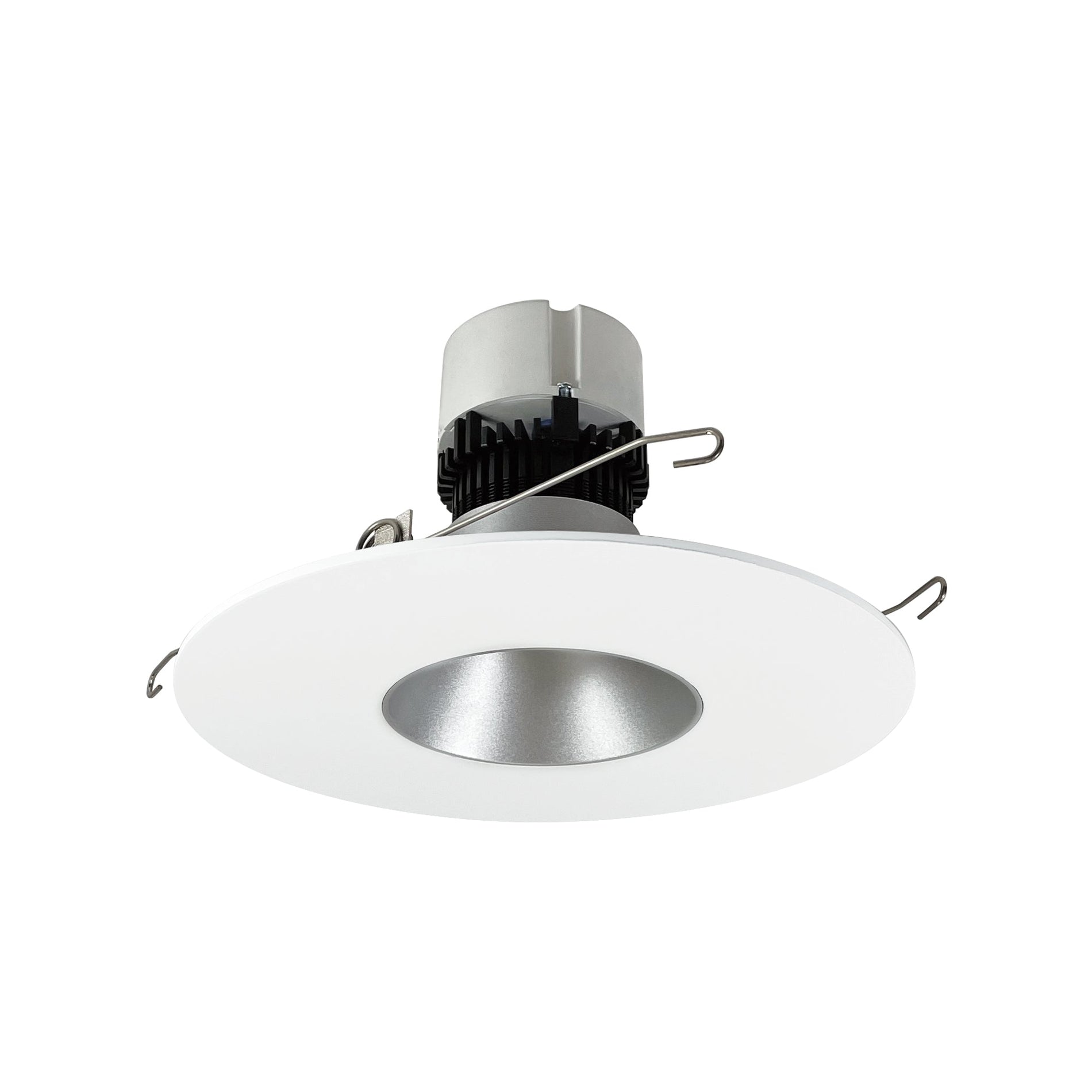 Nora NPR-56RNDCCDXHZMPW 5 inch/6 inch Pearl LED Round Retrofit Reflector, 800lm / 12W, Comfort Dim, Haze Reflector / Matte Powder White Flange