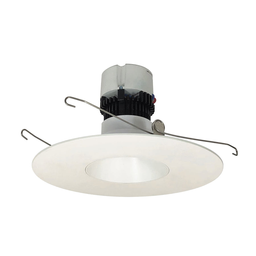 Nora NPR-56RNDC30XWW 5 inch/6 inch Pearl LED Round Retrofit Reflector, 1200lm / 12W, 3000K, White Reflector / White Flange