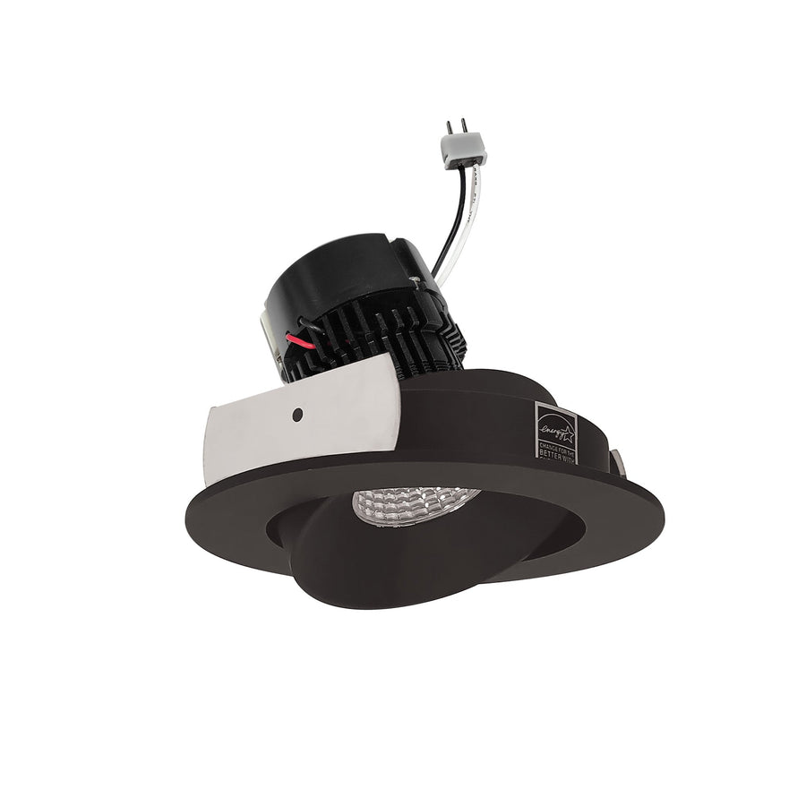 Nora NPRLV-4RC35XBZ 4 inch Pearl Low Voltage LED Round Adjustable Cone Retrofit, 1200lm / 11W, 3500K, Bronze Reflector / Bronze Flange