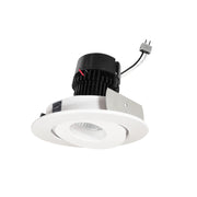 Nora NPRLV-4RG30XWW 4 inch Pearl Low Voltage LED Round Adjustable Gimbal Retrofit, 1050lm / 11W, 3000K, White Finish