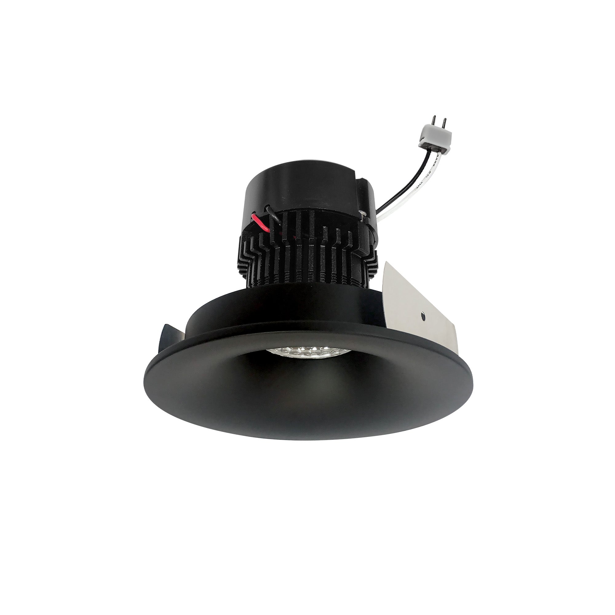 Nora NPRLV-4RNB30XBB 4 inch Pearl Low Voltage LED Round Bullnose Retrofit, 1200lm / 11W, 3000K, Black Finish