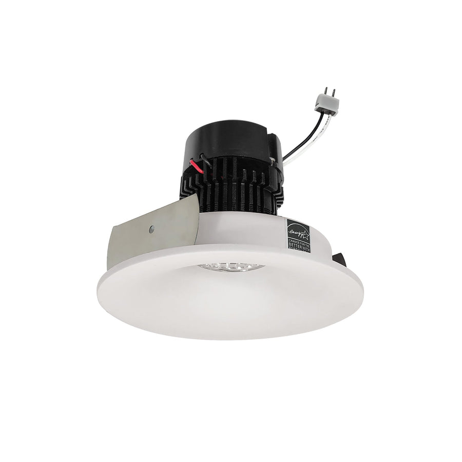 Nora NPRLV-4RNB30XWW 4 inch Pearl Low Voltage LED Round Bullnose Retrofit, 1200lm / 11W, 3000K, White Finish