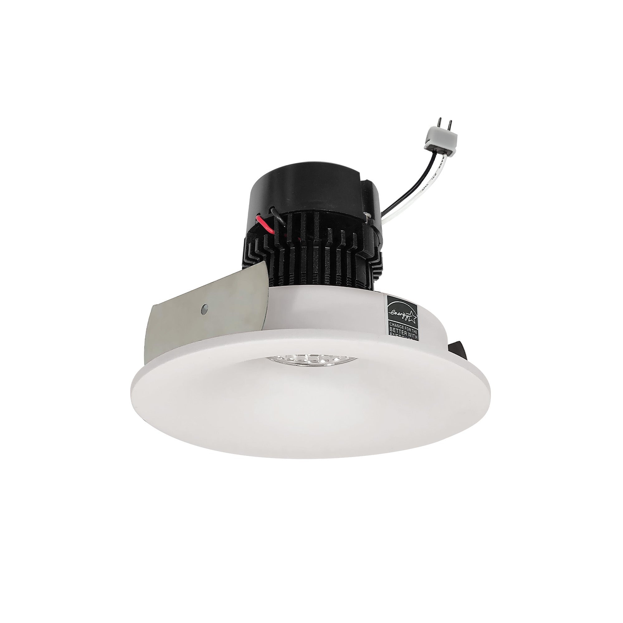 Nora NPRLV-4RNB35XWW 4 inch Pearl Low Voltage LED Round Bullnose Retrofit, 1200lm / 11W, 3500K, White Finish