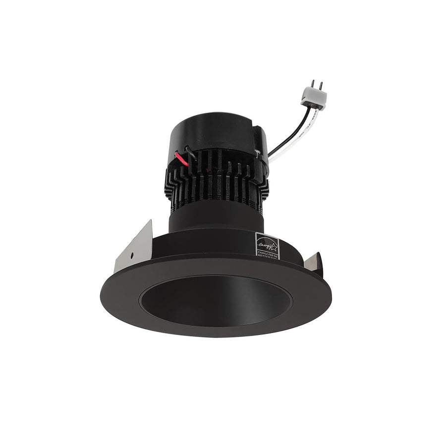 Nora NPRLV-4RNDC30XBB 4 inch Pearl Low Voltage LED Round Retrofit Reflector, 1150lm / 11W, 3000K, Black Reflector / Black Flange