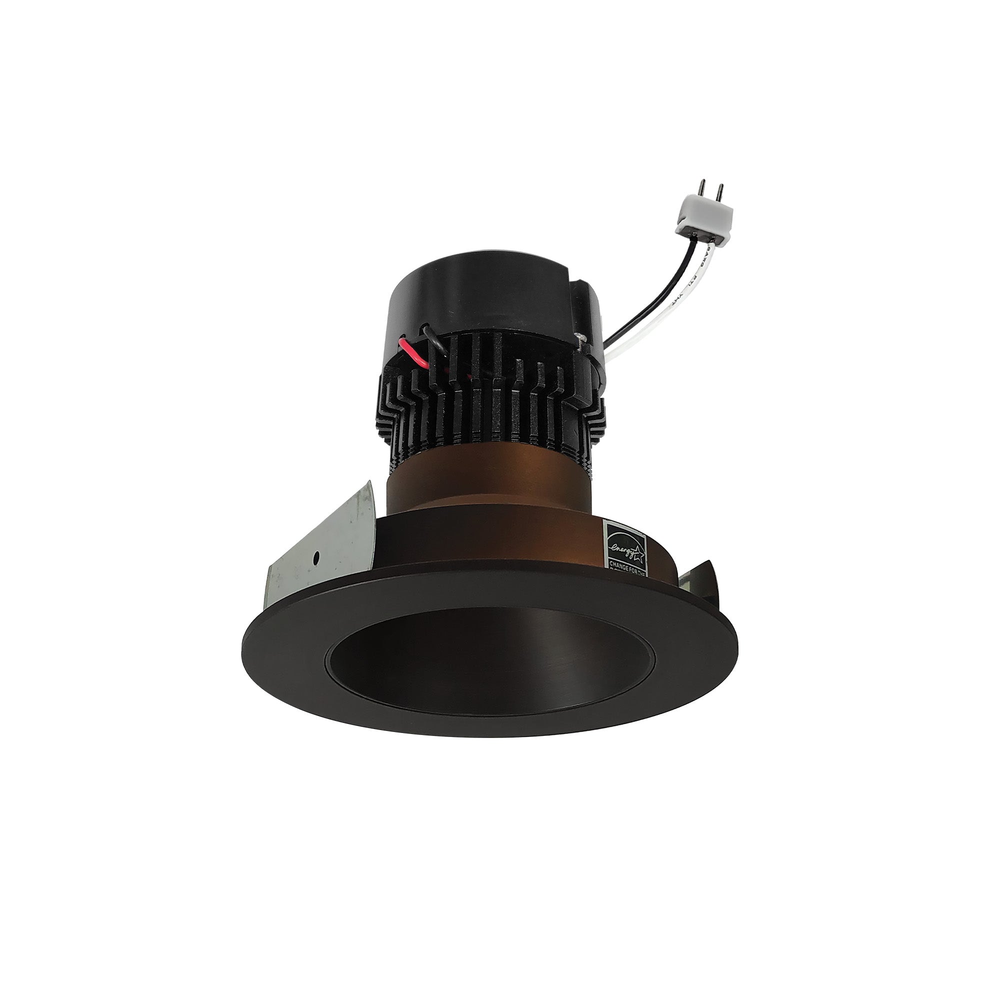 Nora NPRLV-4RNDC27XBZ 4 inch Pearl Low Voltage LED Round Retrofit Reflector, 1150lm / 11W, 2700K, Bronze Reflector / Bronze Flange