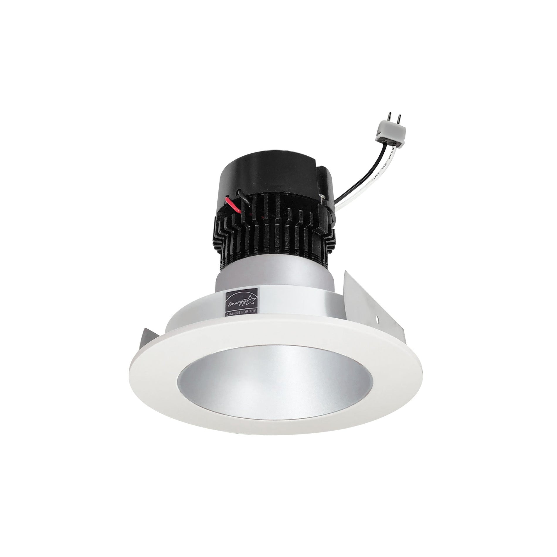 Nora NPRLV-4RNDC30XHW 4 inch Pearl Low Voltage LED Round Retrofit Reflector, 1150lm / 11W, 3000K, Haze Reflector / White Flange