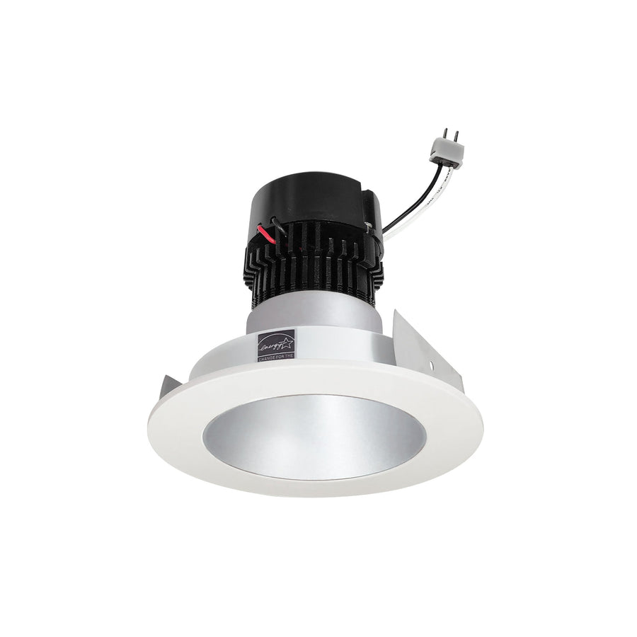 Nora NPRLV-4RNDC35XHW 4 inch Pearl Low Voltage LED Round Retrofit Reflector, 1150lm / 11W, 3500K, Haze Reflector / White Flange