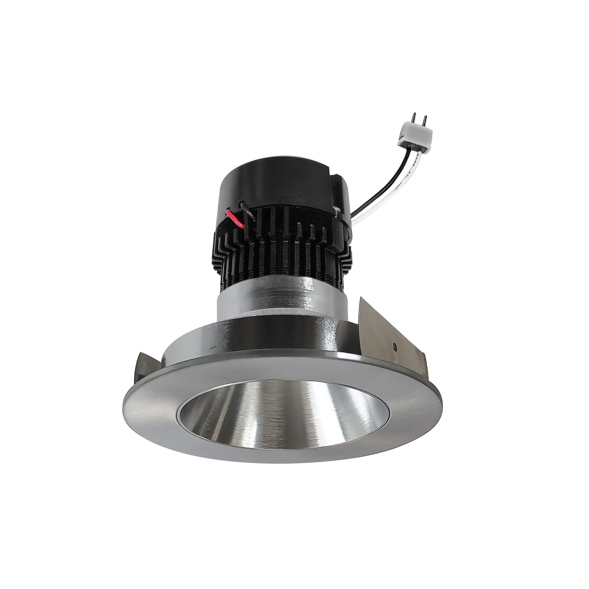 Nora NPRLV-4RNDCCDXNN 4 inch Pearl Low Voltage LED Round Retrofit Reflector, 700lm / 11W, Comfort Dim, Natural Metal Reflector / Natural Metal Flange