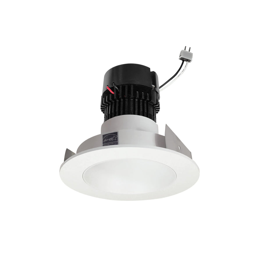 Nora NPRLV-4RNDCCDXWW 4 inch Pearl Low Voltage LED Round Retrofit Reflector, 700lm / 11W, Comfort Dim, White Reflector / White Flange