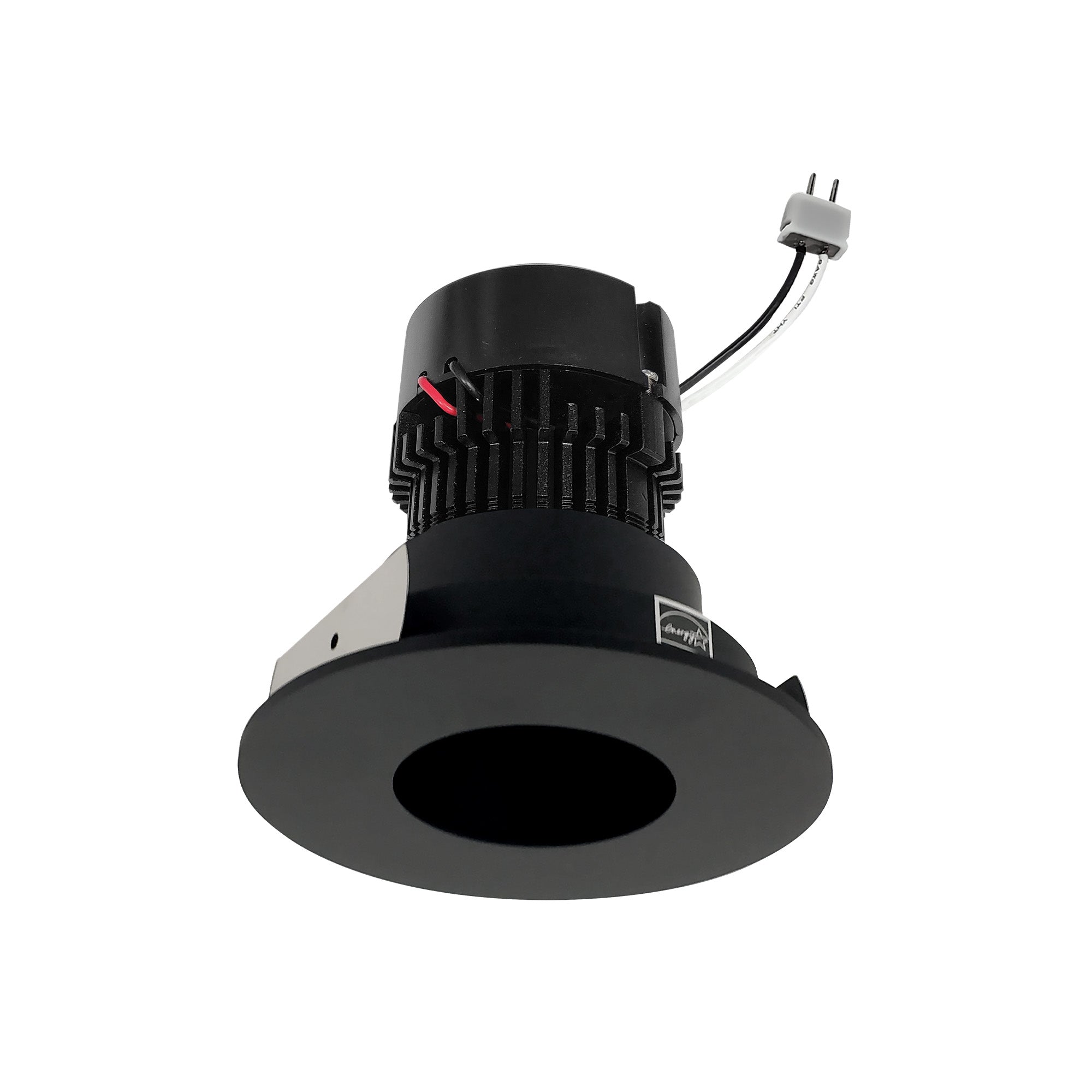 Nora NPRLV-4RPH35XBB 4 inch Pearl Low Voltage LED Round Pinhole Retrofit, 950lm / 11W, 3500K, Black Pinhole / Black Flange