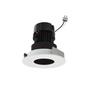 Nora NPRLV-4RPH30XBMPW 4 inch Pearl Low Voltage LED Round Pinhole Retrofit, 950lm / 11W, 3000K, Black Pinhole / Matte Powder White Flange