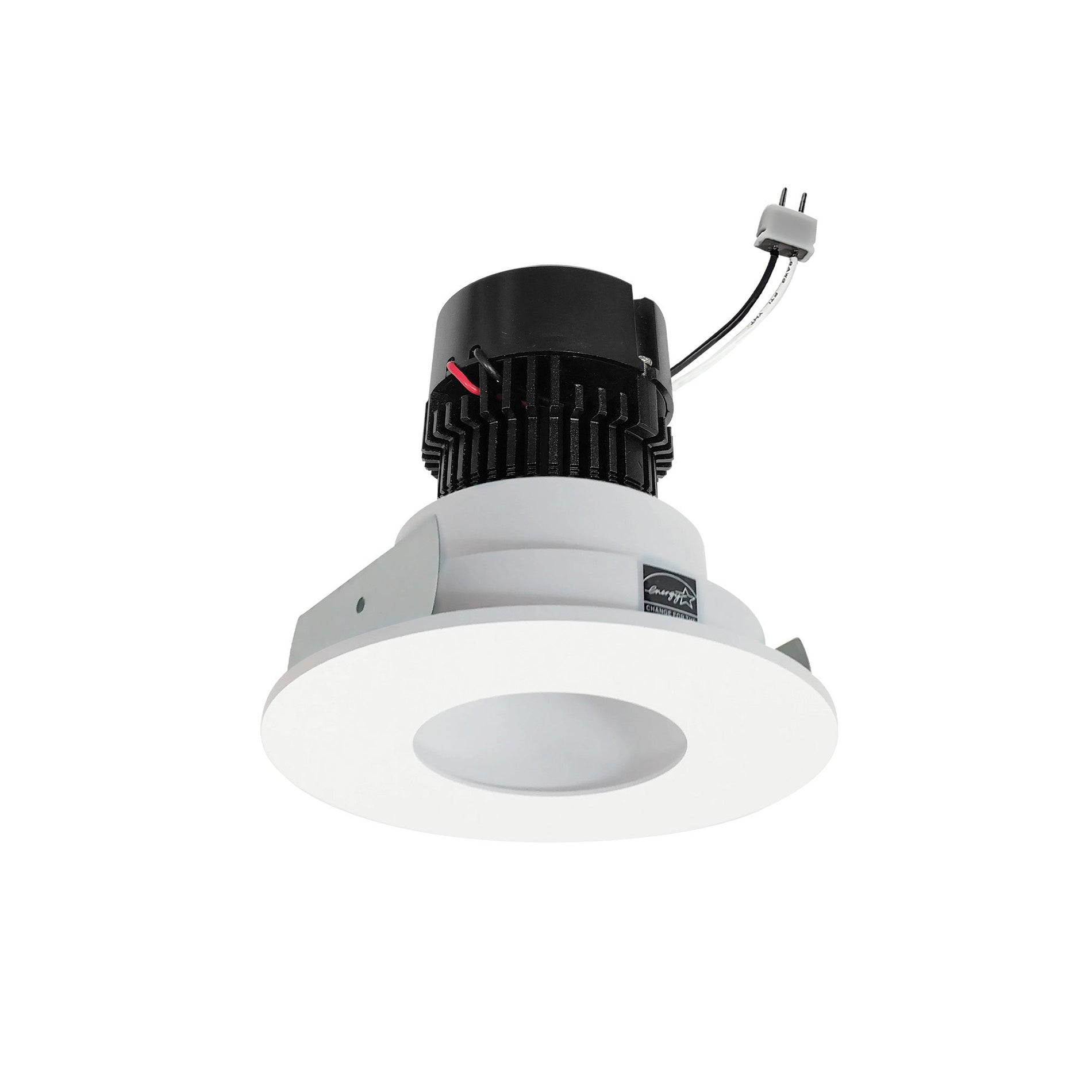 Nora NPRLV-4RPH40XMPW 4 inch Pearl Low Voltage LED Round Pinhole Retrofit, 950lm / 11W, 4000K, Matte Powder White Pinhole / Matte Powder White Flange