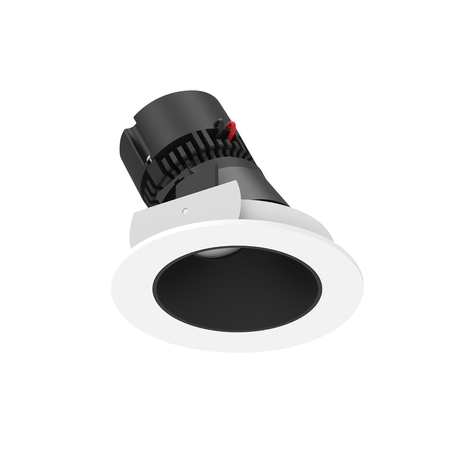 Nora NPRLV-4RSLA35XBMPW 4 inch Pearl Low Voltage LED Round Adjustable Slot Retrofit, 1050lm / 11W, 3500K, Black Reflector / Matte Powder White Flange