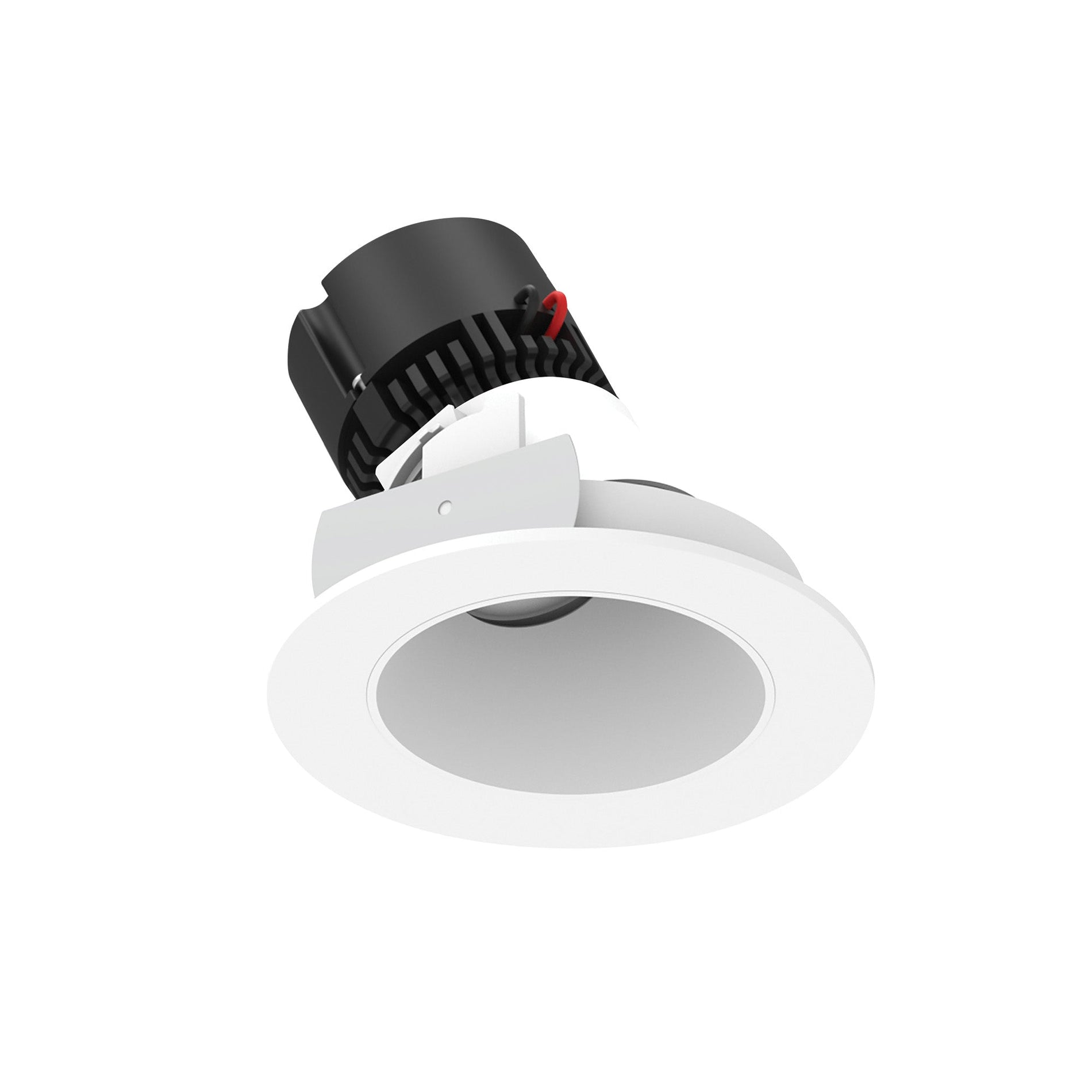 Nora NPRLV-4RSLA35XMPW 4 inch Pearl Low Voltage LED Round Adjustable Slot Retrofit, 1050lm / 11W, 3500K, Matte Powder White Reflector / Matte Powder White Flange