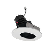 Nora NPRLV-4RSLCDXBMPW 4 inch Pearl Low Voltage LED Round Adjustable Slot Aperture Retrofit, 600lm / 11W, Comfort Dim, Black Slot Aperture / Matte Powder White Flange
